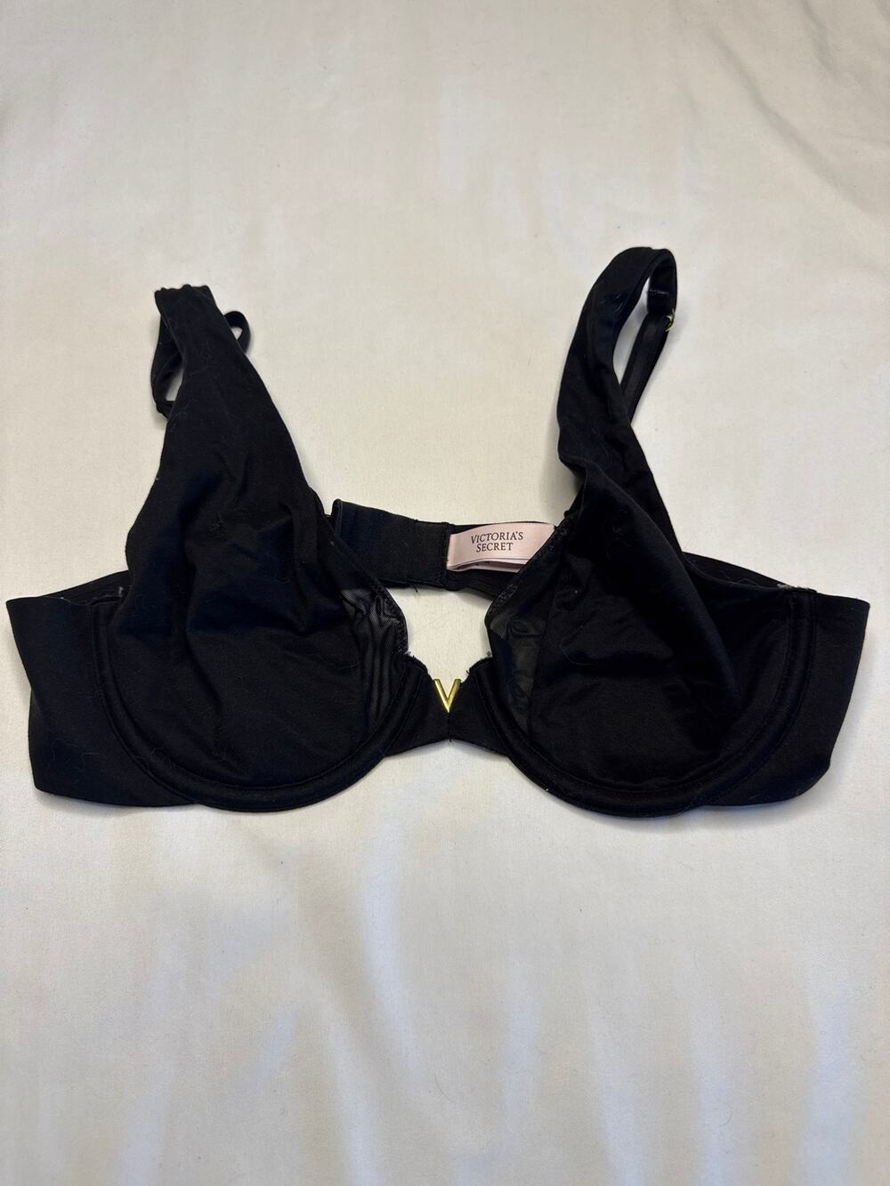 Victoria's Secret Unlined Perfect Coverage Bra 34B Black